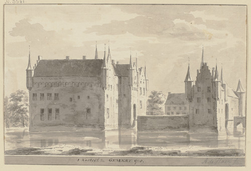 Gallery Edition study of Abraham de Haen the Younger's Kasteel te Gemert.
