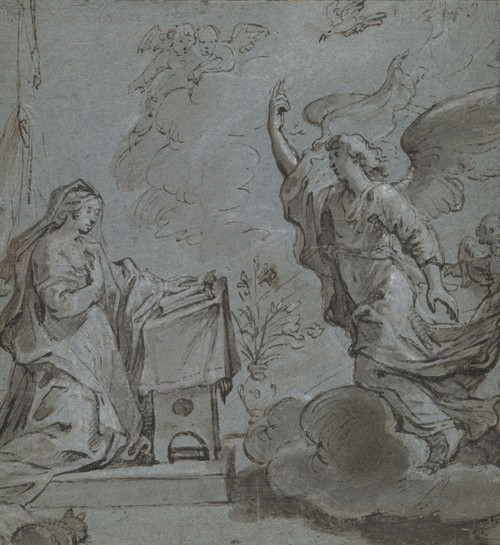 Gallery Edition study of Abraham van Diepenbeeck's Annuciation.