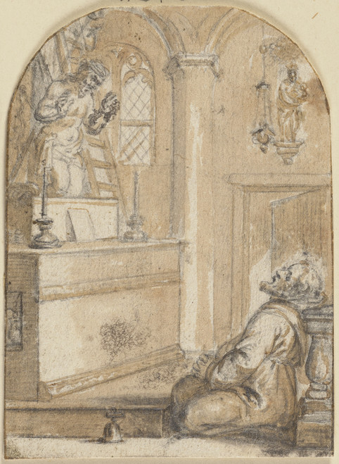 Gallery Edition study of Abraham van Diepenbeeck's Gregorius’ mass.