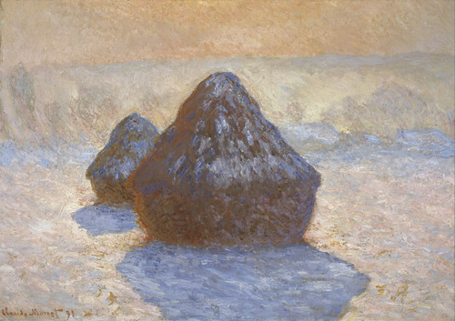 Gallery Edition study of Claude Monet's Haystacks- Snow Effect.