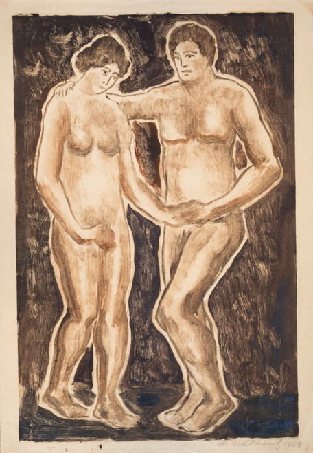 Gallery Edition study of Abraham Walkowitz's Figure Sketch.