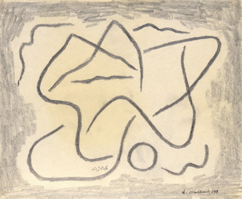Gallery Edition study of Abraham Walkowitz's Rhythmic Lines; Abstraction.