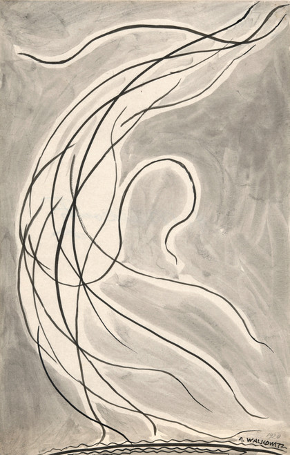Gallery Edition study of Abraham Walkowitz's Rhythmic Lines; Dance Abstraction.