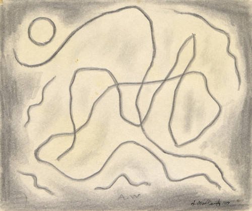Gallery Edition study of Abraham Walkowitz's Rhythmic Lines; Dance Abstraction.
