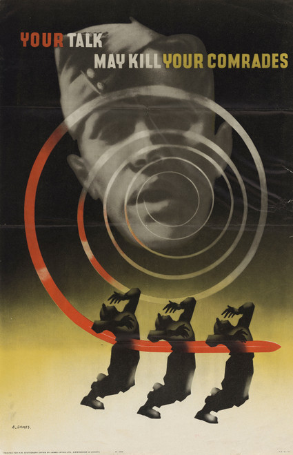 Gallery Edition study of Abram Games's Your Talk May Kill Your Comrades.
