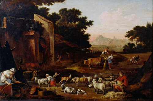 Gallery Edition study of Adam Colonia's Sheep Shearing.