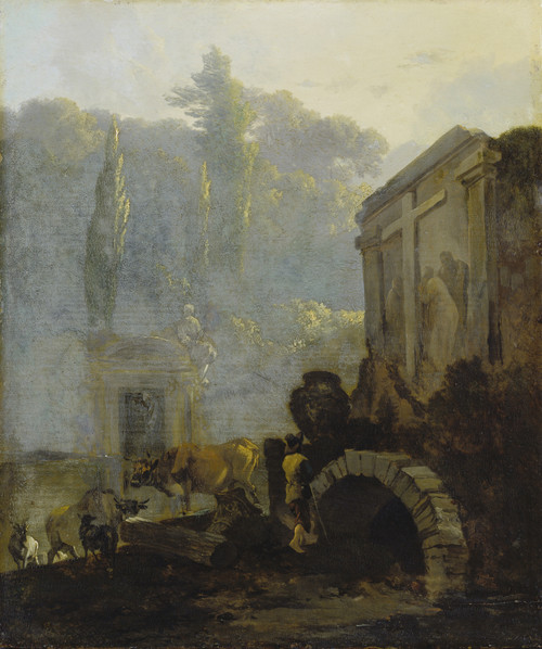 Gallery Edition study of Adam Pynacker's Italian Cemetery.