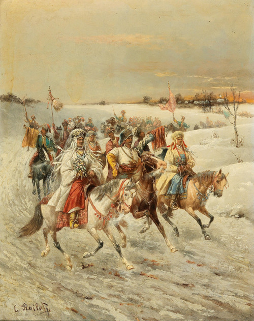 Gallery Edition study of Adolf Baumgartner-Stoiloff's Cossack Wedding.