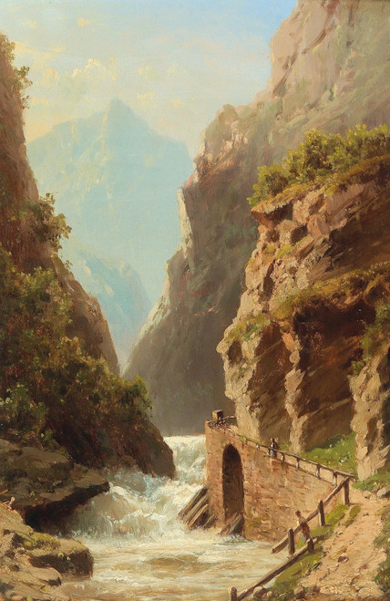 Gallery Edition study of Adolf Chwala's Path On A River Shore.