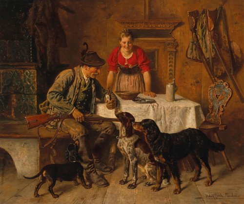 Gallery Edition study of Adolf Eberle's Off to the Hunt.