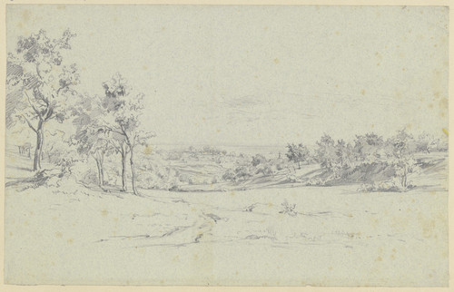 Gallery Edition study of Adolf Hoeffler's Wiesenlandschaft mit Bäumen.