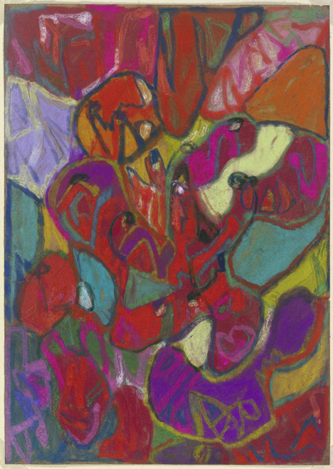 Gallery Edition study of Adolf Hölzel's Abstrakte Komposition, Hochformat.