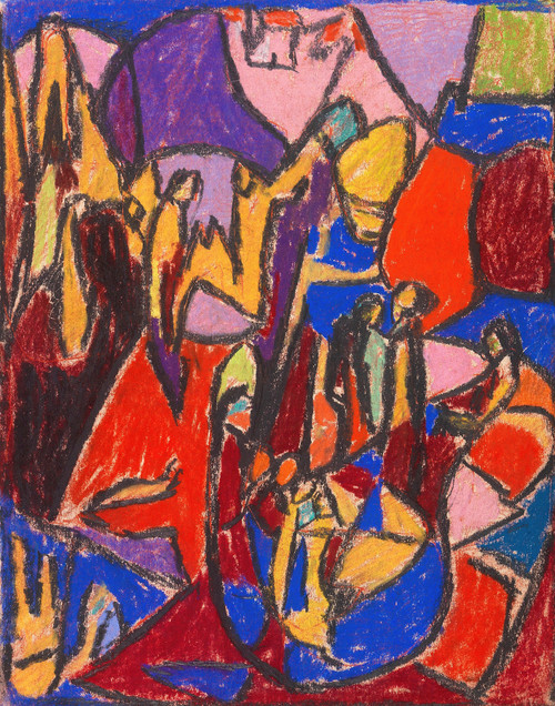 Gallery Edition study of Adolf Hölzel's Anbetung.