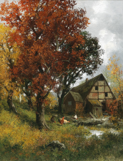 Gallery Edition study of Adolf Kaufmann's Mühle im Herbstwald.