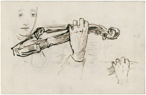 Gallery Edition study of Adolf le Comte's Figuur met viool in hand.