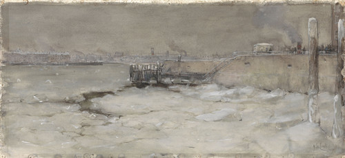 Gallery Edition study of Adolf le Comte's Het kruien van het ijs op de Maas te Rotterdam.