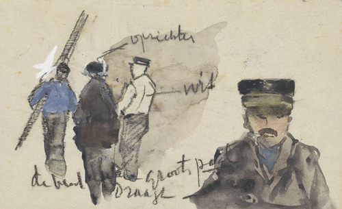 Gallery Edition study of Adolf le Comte's Vier werklieden.