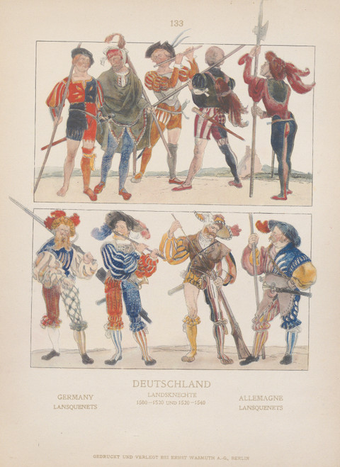 Gallery Edition study of Adolf Rosenberg's Germany; Lansquenets.