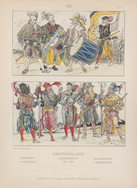 Gallery Edition study of Adolf Rosenberg's Germany; Lansquenets.