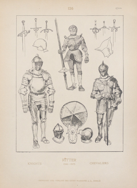 Gallery Edition study of Adolf Rosenberg's Knights.