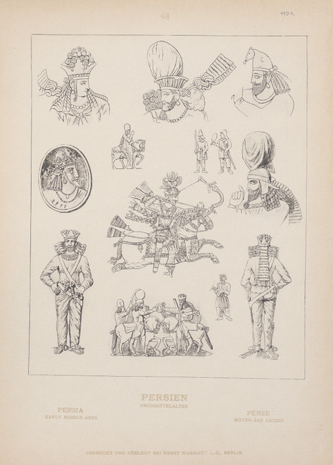 Gallery Edition study of Adolf Rosenberg's Persia; Early middle ages.