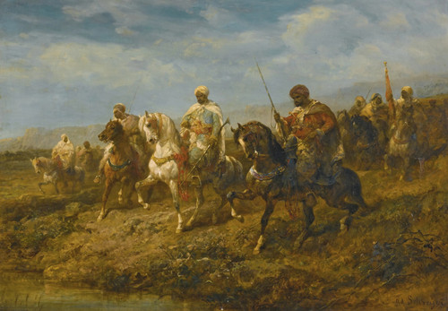 Gallery Edition study of Adolf Schreyer's Advancing Cavalrymen.