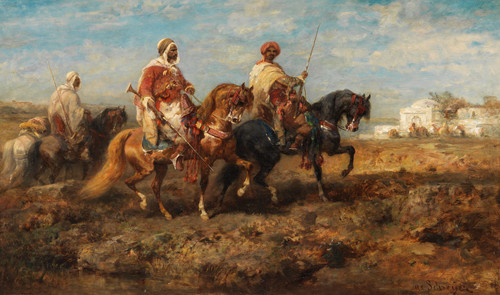 Gallery Edition study of Adolf Schreyer's Beduinenreiter.