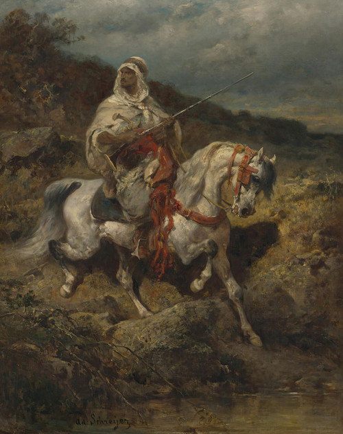 Gallery Edition study of Adolf Schreyer's Mounted arab.