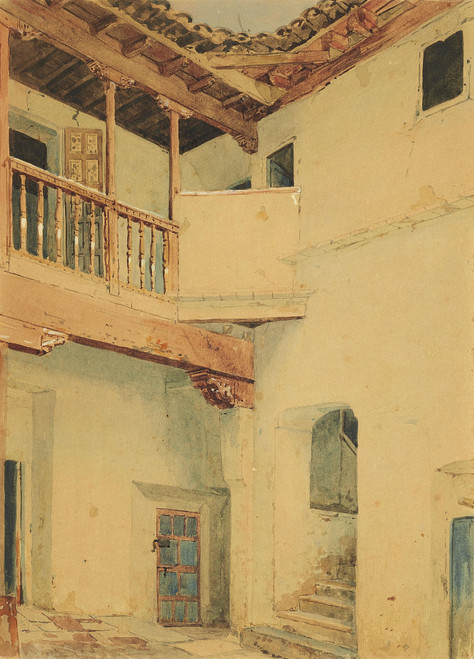 Gallery Edition study of Adolf Seel's Spanischer Innenhof.