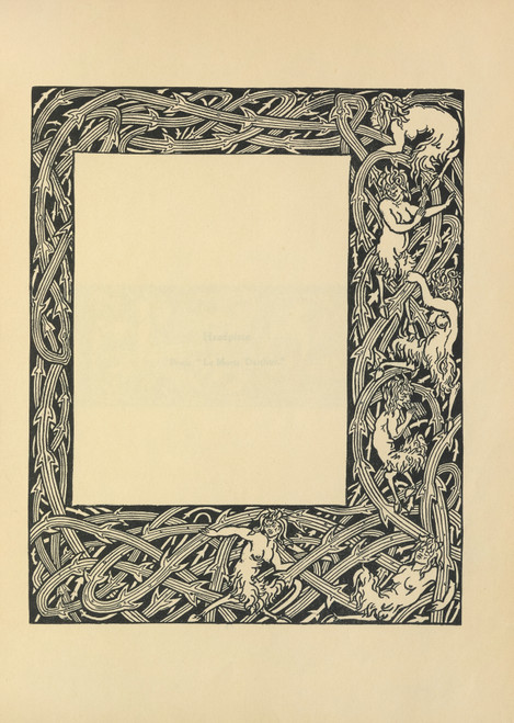 Gallery Edition study of Aubrey Vincent Beardsley's Border Design From ‘Le Morte Darthur’.