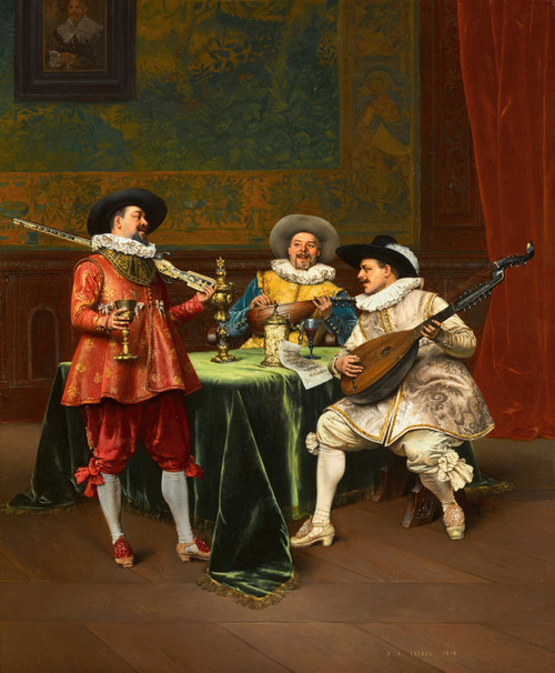 Gallery Edition study of Adolphe-Alexandre Lesrel's Le Récital.