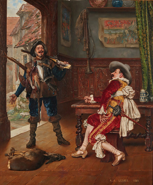 Gallery Edition study of Adolphe-Alexandre Lesrel's Retour De Chasse.