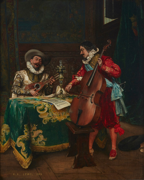 Gallery Edition study of Adolphe-Alexandre Lesrel's The duet.