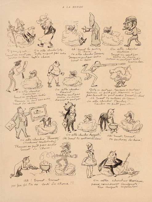 Gallery Edition study of Adolphe Léon Willette's A la ronde.
