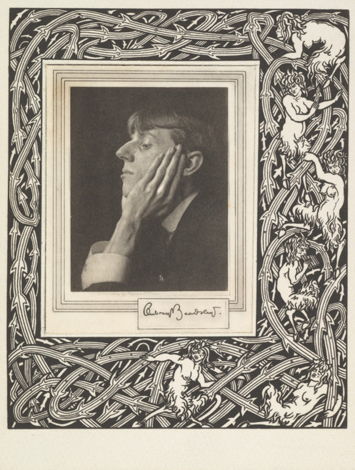 Gallery Edition study of Aubrey Vincent Beardsley's Grotesques by Aubrey Beardsley. Portrait Frontispiece.