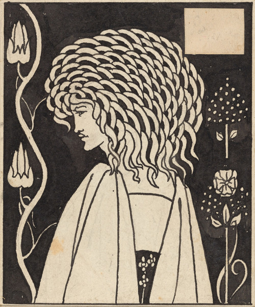 Gallery Edition study of Aubrey Vincent Beardsley's Headpiece for Malory’s ‘Morte d’Arthur’.