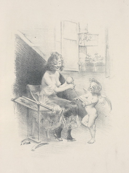 Gallery Edition study of Adolphe Léon Willette's Impatience.