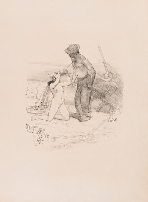 Gallery Edition study of Adolphe Léon Willette's La Fortune.