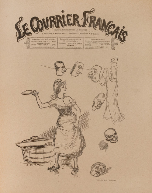 Gallery Edition study of Adolphe Léon Willette's Le Courrier Français.