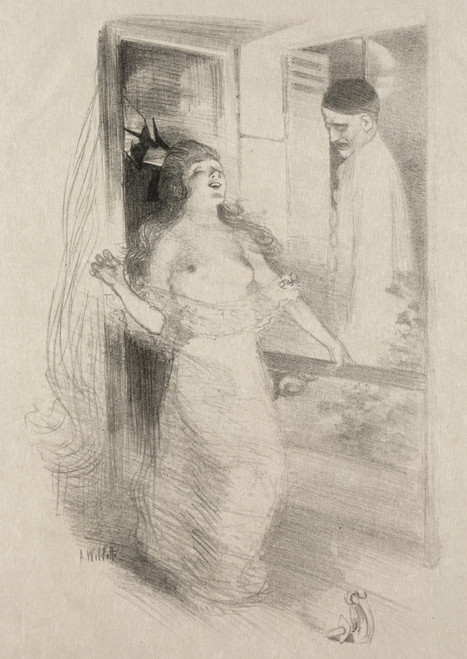 Gallery Edition study of Adolphe Léon Willette's Pierrot.