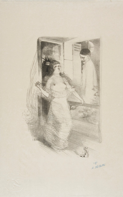 Gallery Edition study of Adolphe Léon Willette's Pierrot pendu.