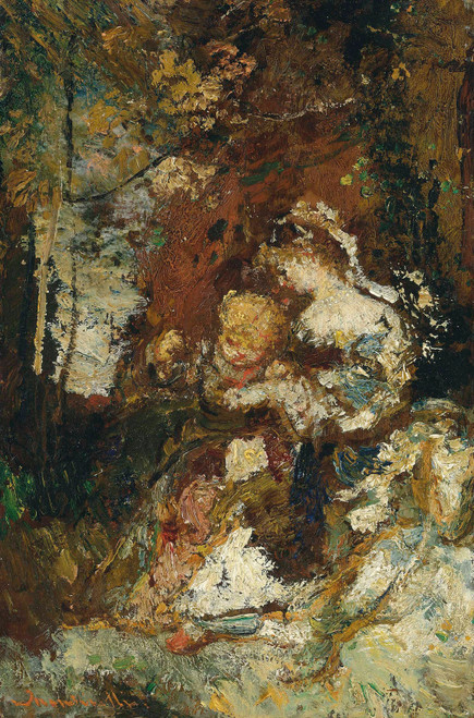 Gallery Edition study of Adolphe Monticelli's La Leçon.
