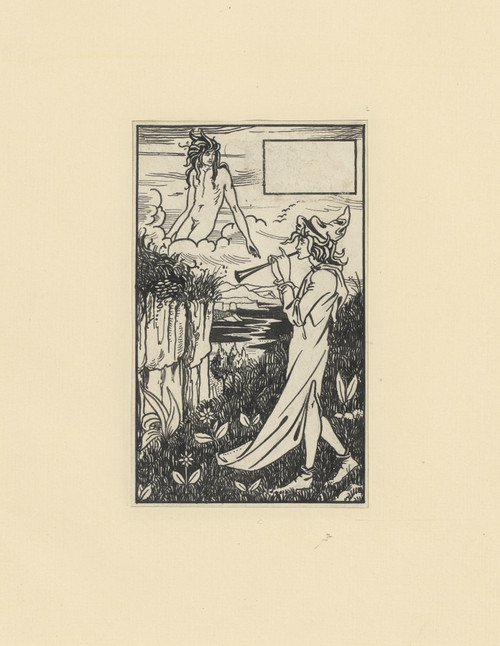 Gallery Edition study of Aubrey Vincent Beardsley's Illustrations by Aubrey Beardsley for King Arthur Pl.04.