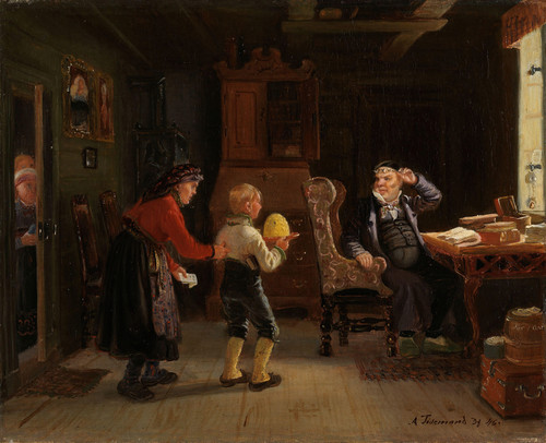 Gallery Edition study of Adolph Tidemand's Anmeldelse til konfirmasjon.