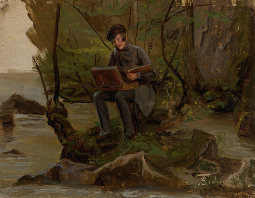 Gallery Edition study of Adolph Tidemand's A Painter at his Paint Box.