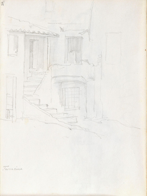 Gallery Edition study of Adolph Tidemand's Bebyggelse i Terracina.