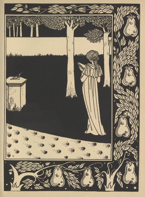 Gallery Edition study of Aubrey Vincent Beardsley's La Beale Isoud at joyous gard.