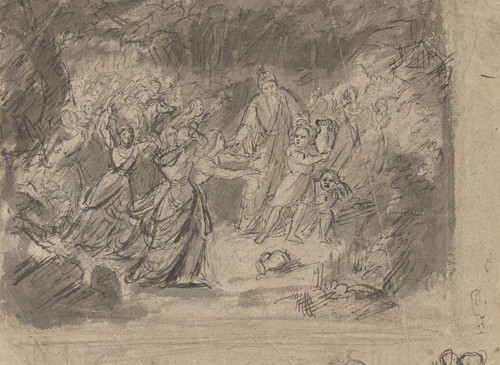 Gallery Edition study of Adolph Tidemand's Figurkomposisjon.