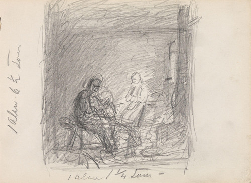 Gallery Edition study of Adolph Tidemand's Garnbinding i bryggerhuset, Vikøy.
