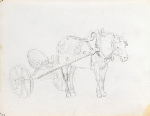 Gallery Edition study of Adolph Tidemand's Hest og karjol.